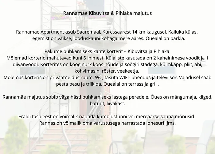 Apartmán Rannamaee Suur-Rootsi